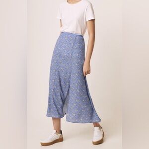 French Connection Floral Blue Maxi Skirt size XS